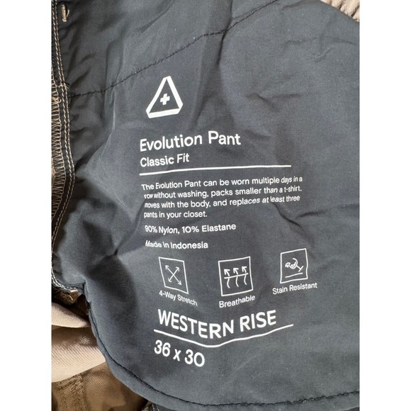 Western Rise Classic Fit Chinos Khaki Tan Pants Mens Size 36x30 - Picture 10 of 14